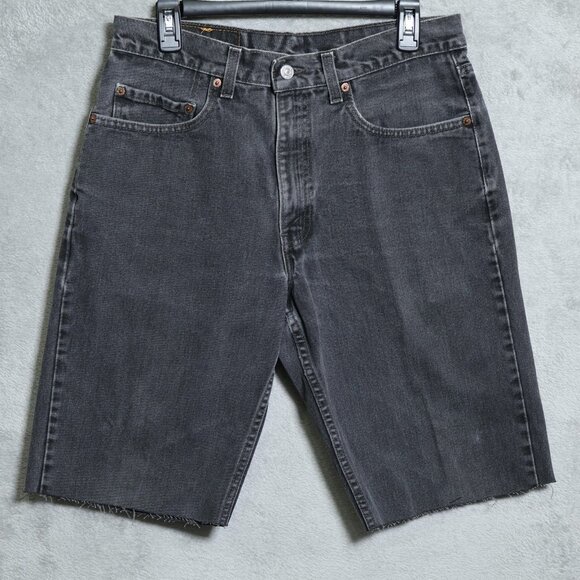 Levi's Other - Vintage Levis 550 Shorts Mens 33 Black Cutoff Denim Canada Jorts Jeans 90s